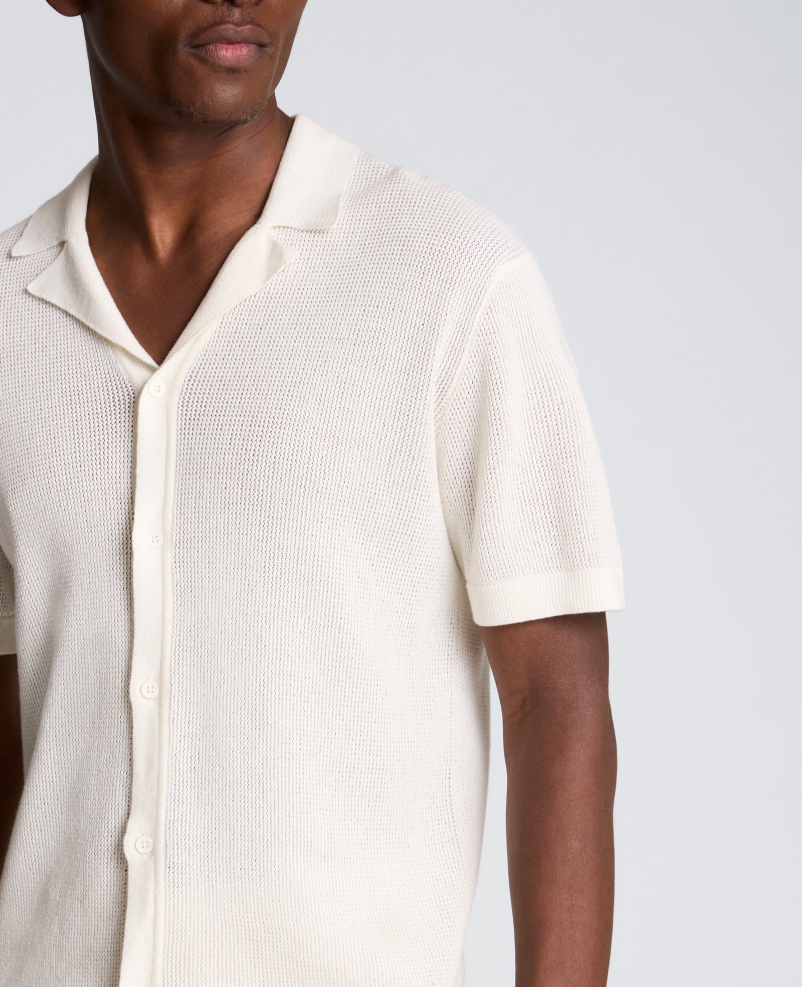 Knit Camp Shirt | Kenneth Cole WHITE