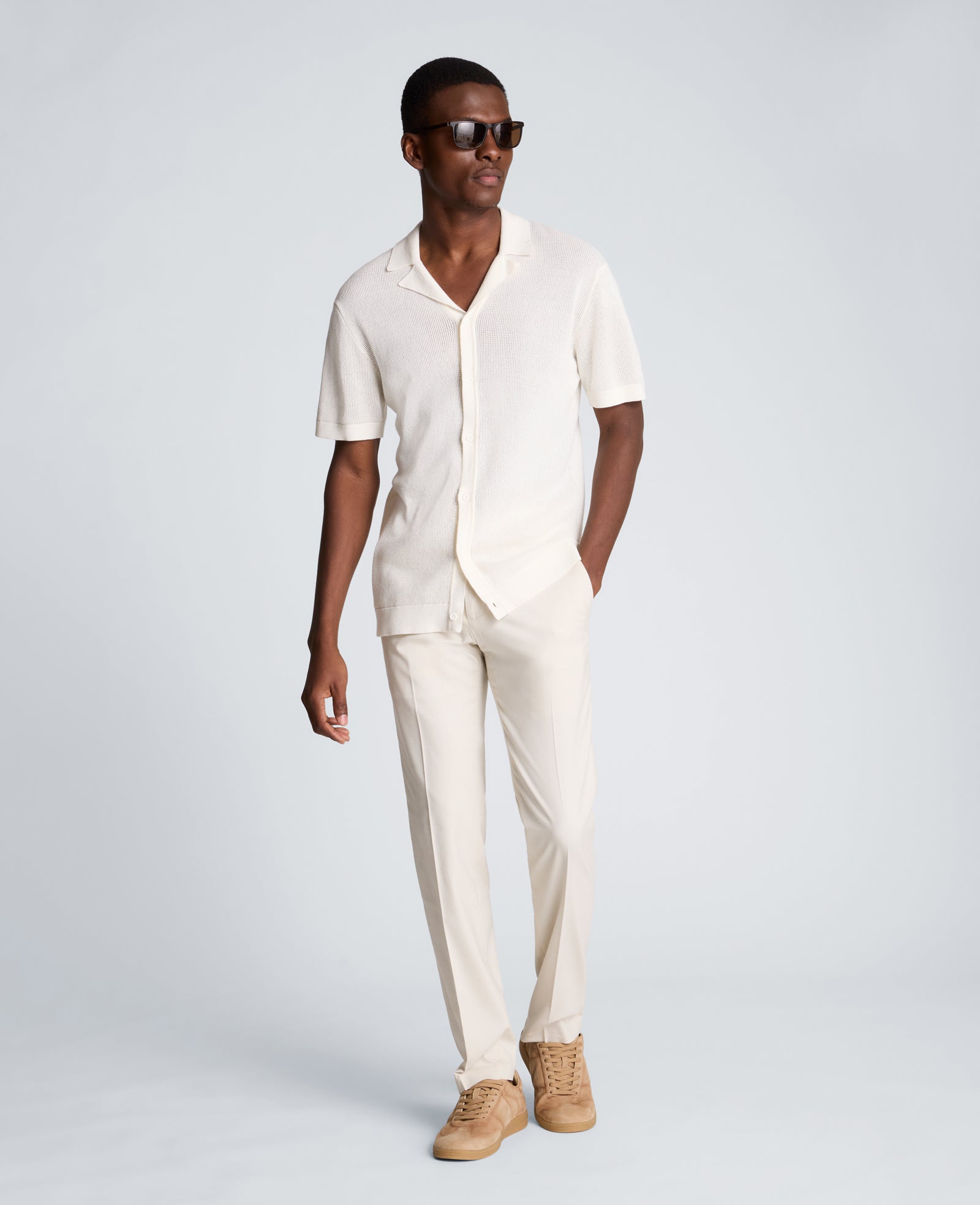 Knit Camp Shirt | Kenneth Cole WHITE