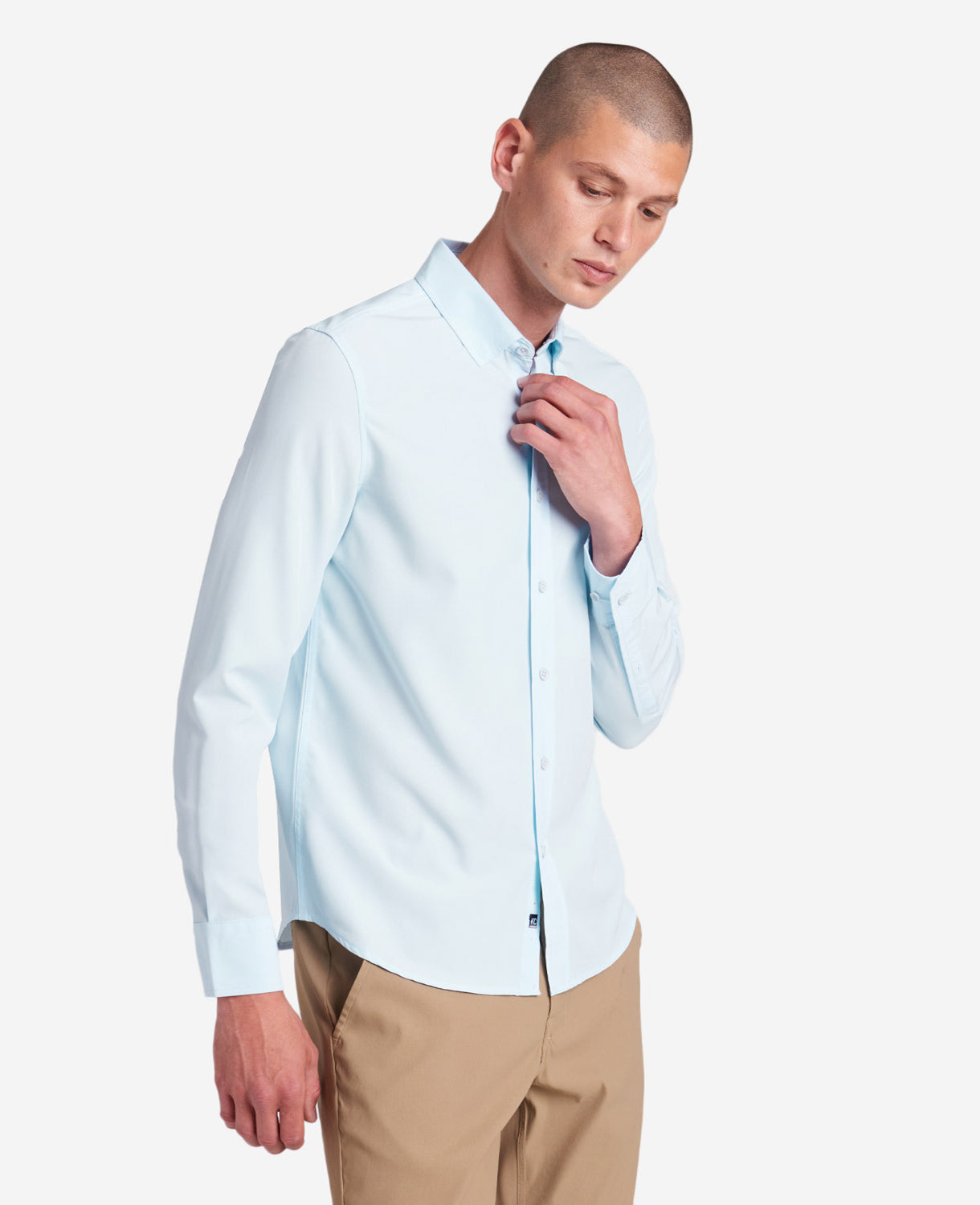 Light Blue Slim Fit Shirt – Stretch & Water-Resistant | KC | Kenneth Cole LIGHT BLUE