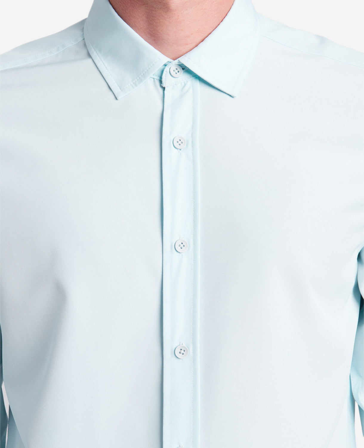 Light Blue Slim Fit Shirt – Stretch & Water-Resistant | KC | Kenneth Cole LIGHT BLUE
