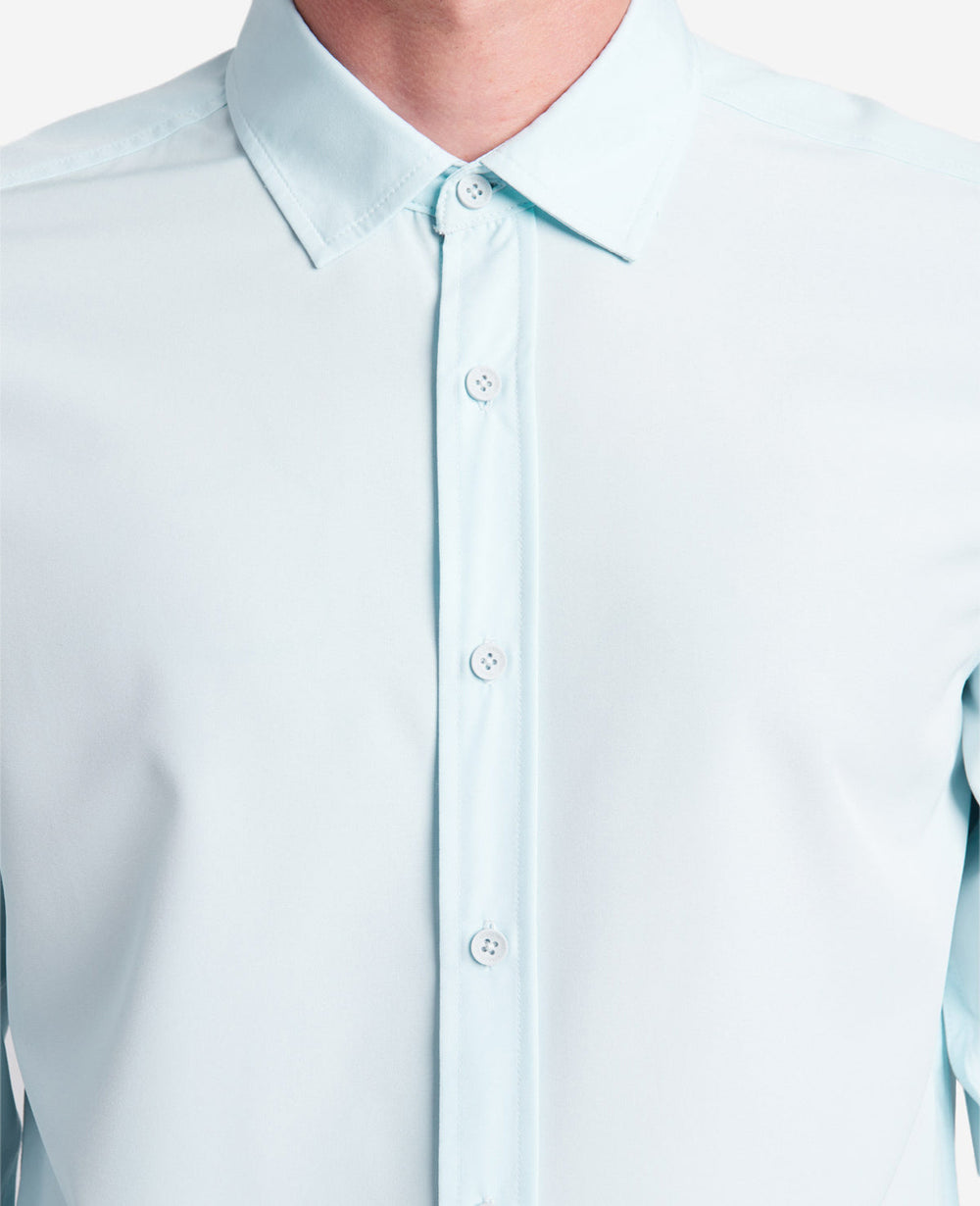 Light Blue Slim Fit Shirt – Stretch & Water-Resistant | KC | Kenneth Cole LIGHT BLUE