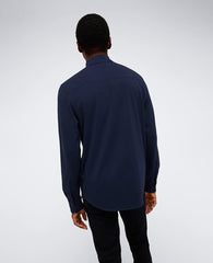 Shop Men’s Navy Stretch Button-Down Shirt with Pocket | KC | Kenneth Cole NAVY
