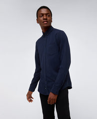 Shop Men’s Navy Stretch Button-Down Shirt with Pocket | KC | Kenneth Cole NAVY