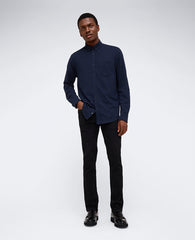 Shop Men’s Navy Stretch Button-Down Shirt with Pocket | KC | Kenneth Cole NAVY