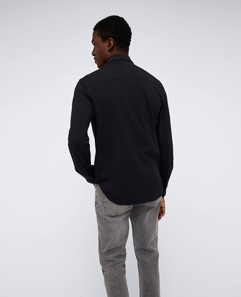 Men’s Stretch Button-Down Shirt with Pocket – Black | KC | Kenneth Cole BLACK