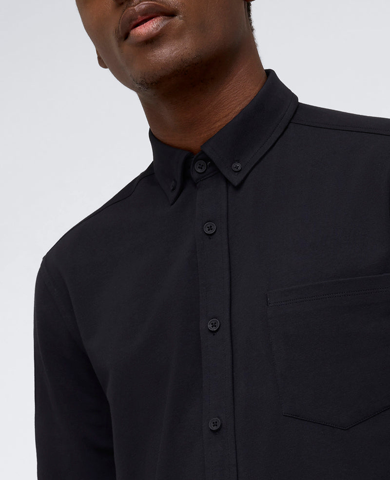 Men’s Stretch Button-Down Shirt with Pocket – Black | KC | Kenneth Cole BLACK