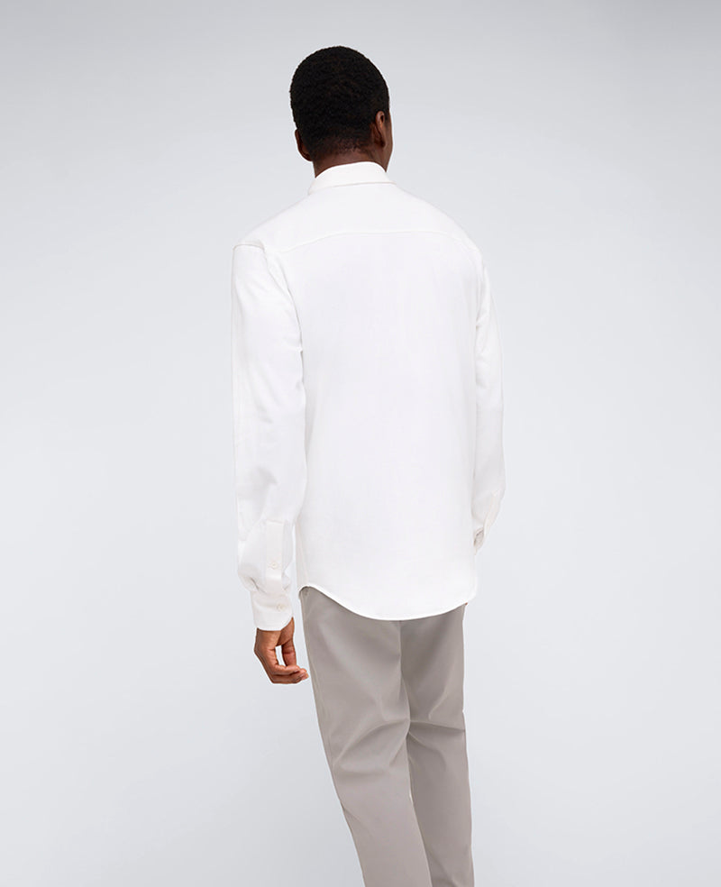 White Stretch Button-Down Shirt with Pocket | Kenneth Cole | Kenneth Cole WHITE