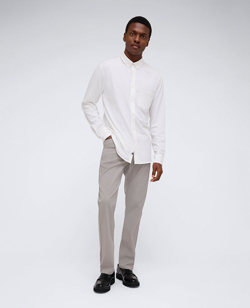White Stretch Button-Down Shirt with Pocket | Kenneth Cole | Kenneth Cole WHITE