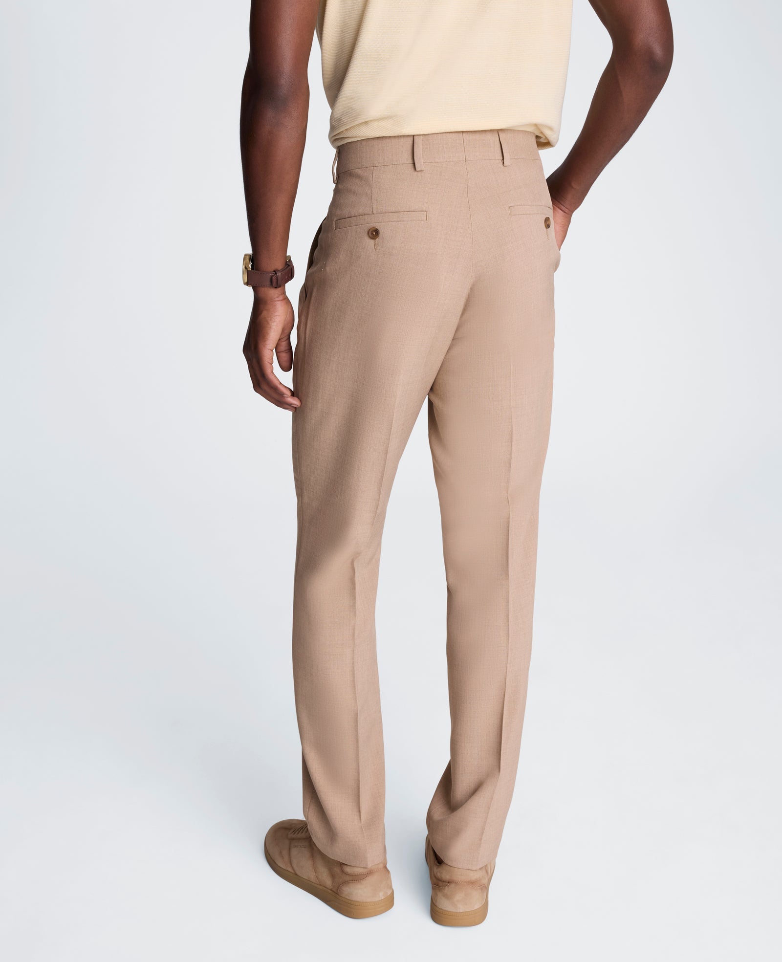 Tan Slim Fit Suit with Stretch | Modern Look | Kenneth Cole | Kenneth Cole TAN