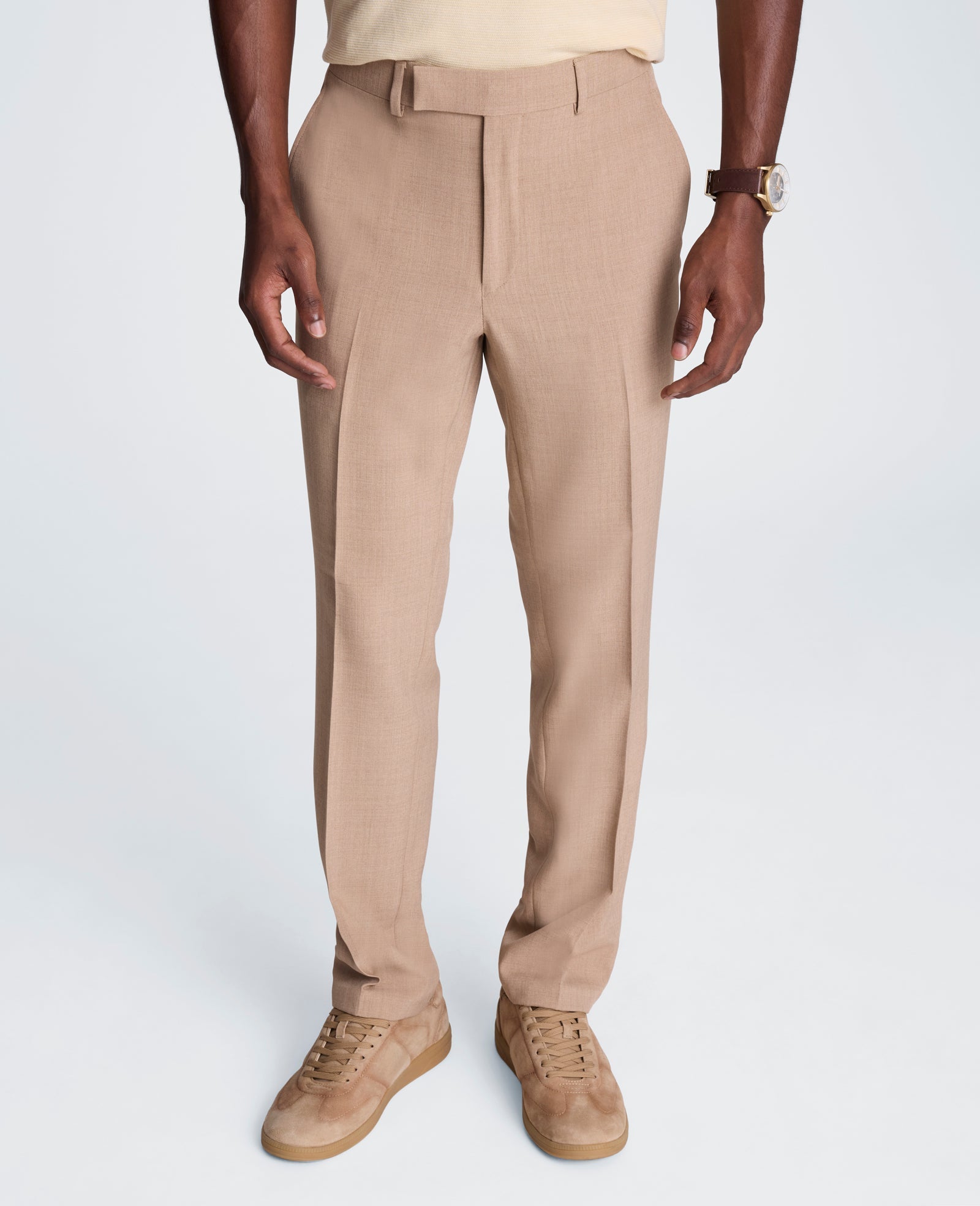 Tan Slim Fit Suit with Stretch | Modern Look | Kenneth Cole | Kenneth Cole TAN