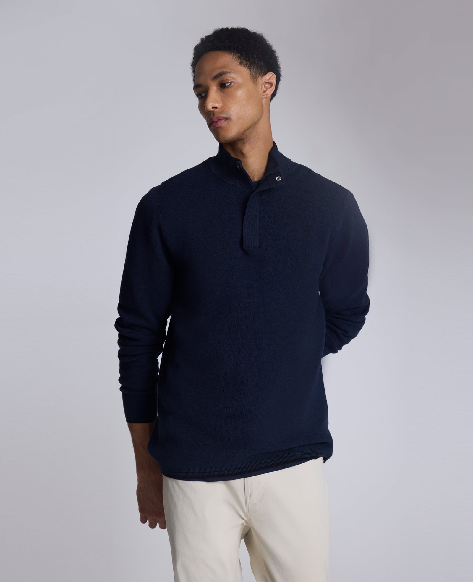 Quarterzip Pullover Sweater | Kenneth Cole NAVY