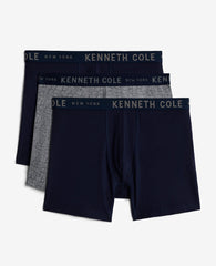 3-Pack Boxer Briefs Navy/Alloy Modal Stretch | Kenneth Cole | Kenneth Cole NAVY / ALLOY / NAVY