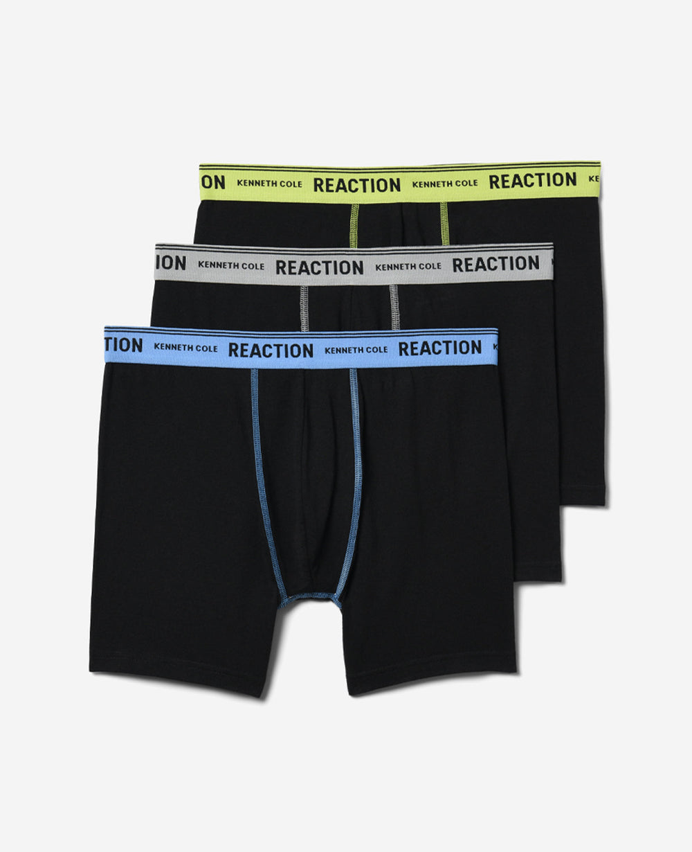 Organic Cotton Boxer Briefs 3-Pack – Black | Kenneth Cole | Kenneth Cole BLACK/POPWB