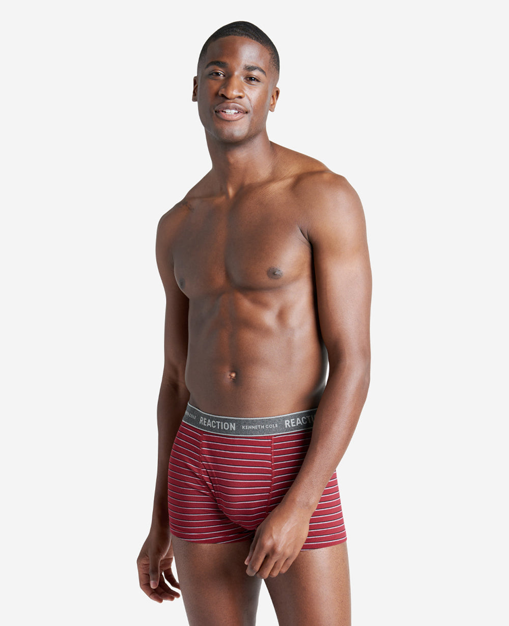 3-Pack Stretch Boxer Briefs – Black/Cabernet | Kenneth Cole | Kenneth Cole BLK/CABERNET/HEATHER CHARCOAL