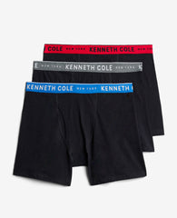 Shop 3-Pack Stretch Boxer Briefs – Black | Kenneth Cole | Kenneth Cole BLACK