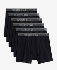 6-Pack Black Boxer Briefs – Cotton Stretch | Kenneth Cole | Kenneth Cole BLACK
