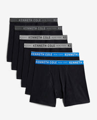 6-Pack Boxer Briefs – Heather Charcoal Cotton Stretch | KC | Kenneth Cole HEATHER CHAR-COLE