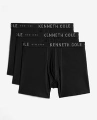 Shop Men’s 100% Cotton Boxer Briefs 3-Pack | Kenneth Cole | Kenneth Cole BLACK
