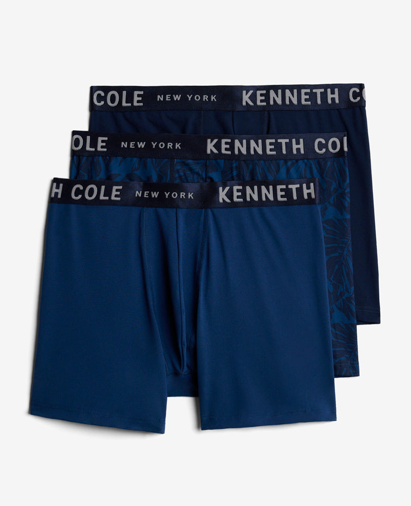 Shop 3-Pack Navy Micro Stretch Boxer Briefs for Men | KC | Kenneth Cole NAVY/BLUE