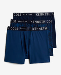 Shop 3-Pack Navy Micro Stretch Boxer Briefs for Men | KC | Kenneth Cole NAVY/BLUE