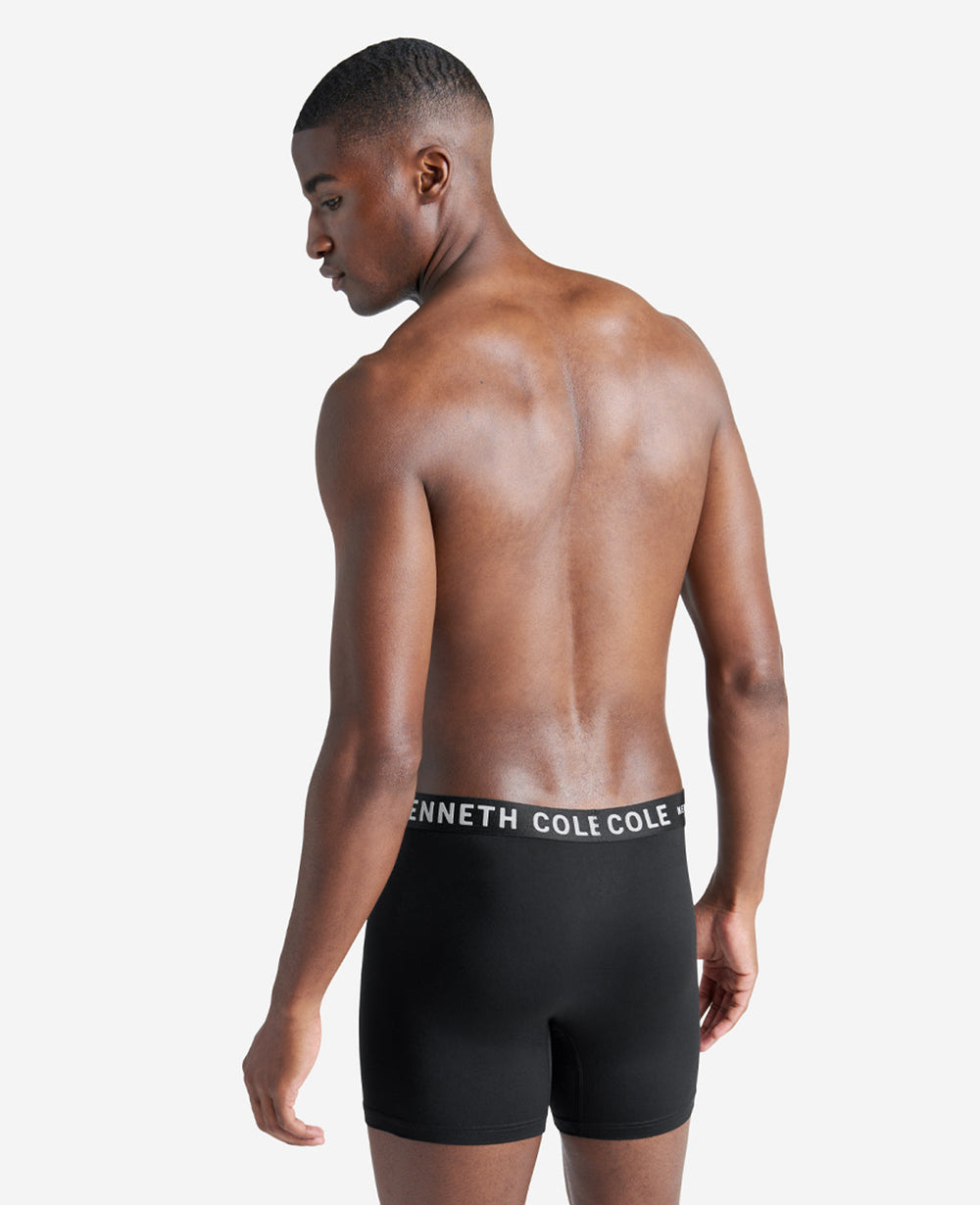 3-Pack Micro Stretch Boxer Briefs – Breathable & Flexible | Kenneth Cole BLACK