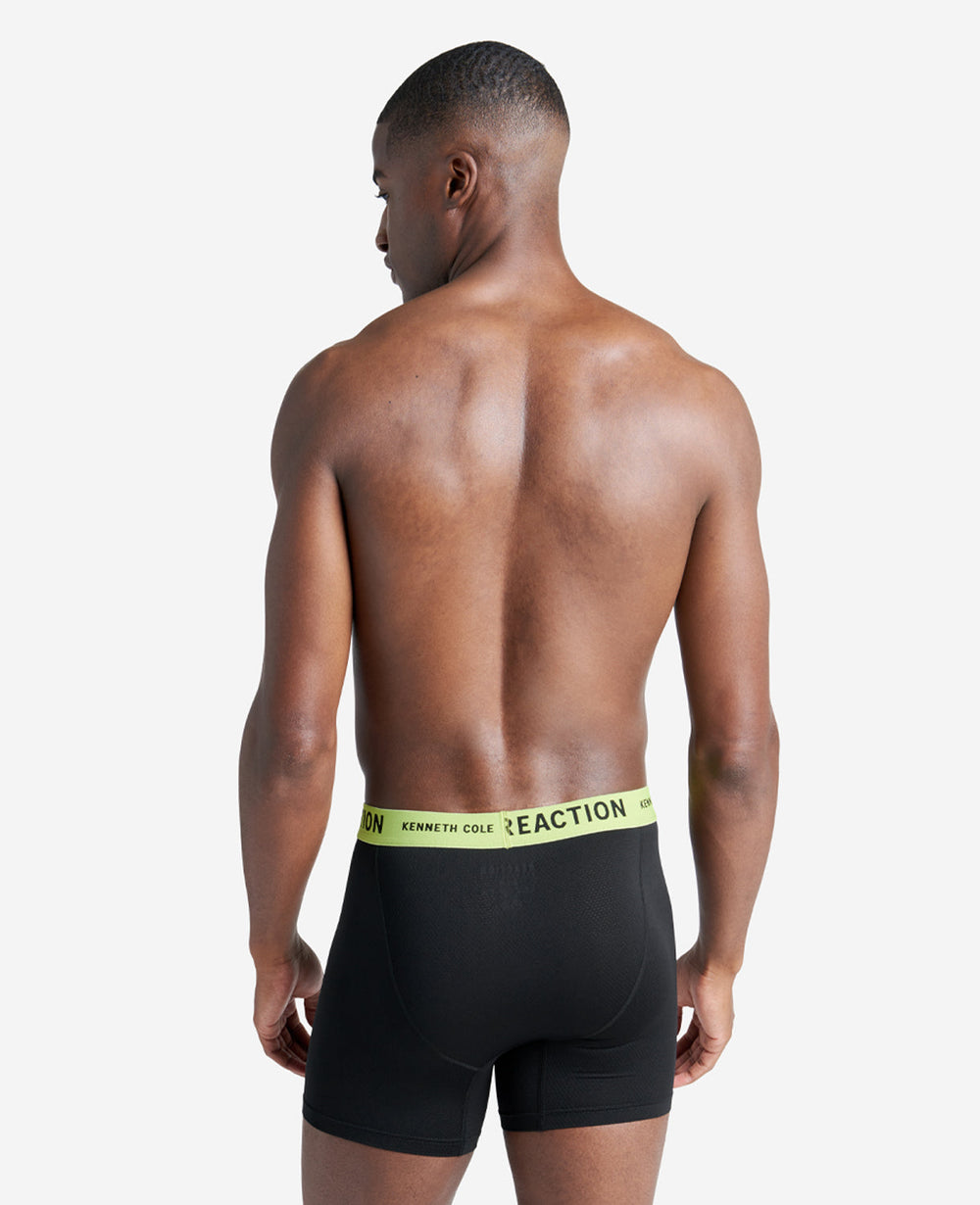 3-Pack Micro Mesh Boxer Briefs Stretch, Cool, Supportive | KC | Kenneth Cole BLACK/POPWB