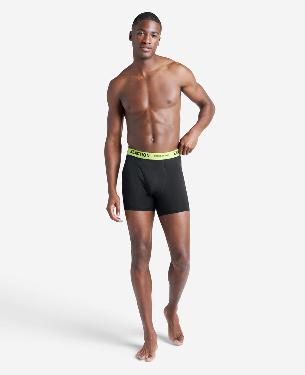3-Pack Micro Mesh Boxer Briefs Stretch, Cool, Supportive | KC | Kenneth Cole BLACK/POPWB