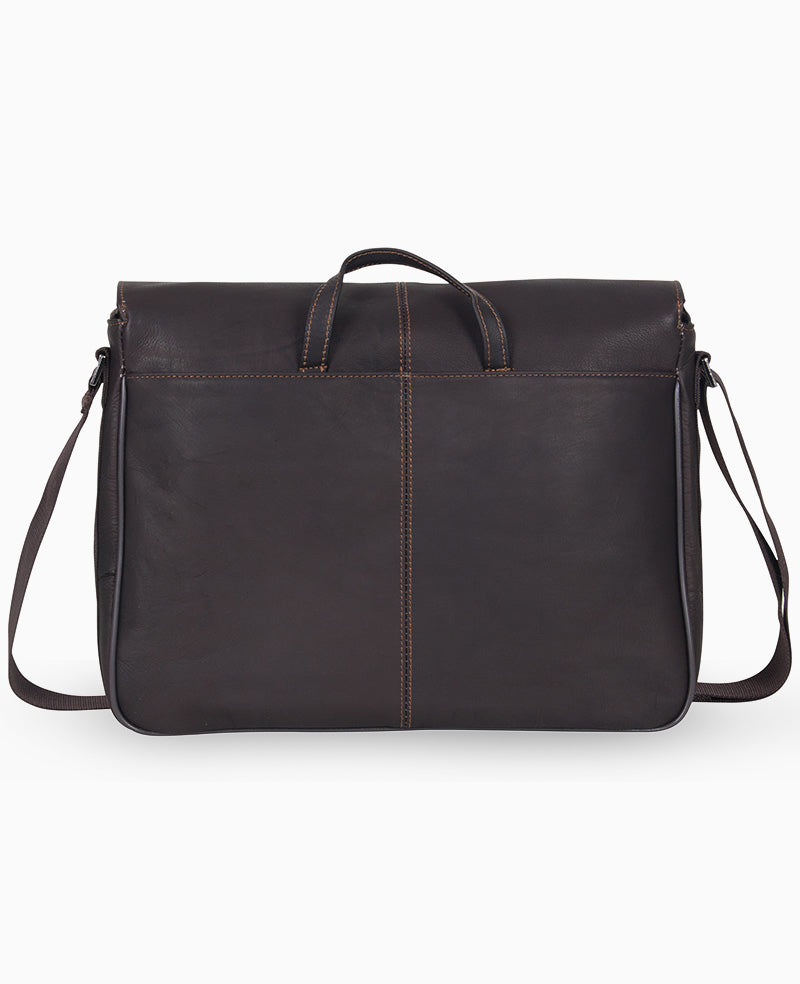 Leather Messenger Bag – 15.6” Laptop Ready | Kenneth Cole | Kenneth Cole BROWN