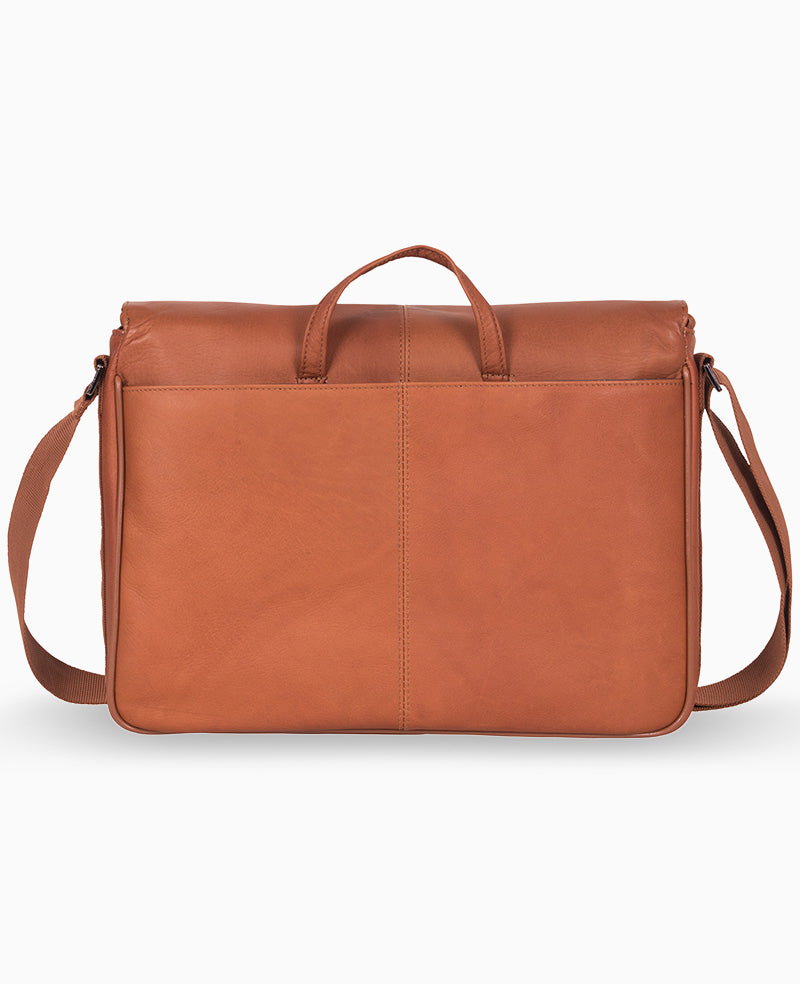 Leather Messenger Bag – 15.6” Laptop Ready | Kenneth Cole | Kenneth Cole COGNAC
