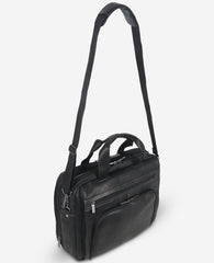 Colombian Leather Top Zip Messenger Bag | Kenneth Cole BLACK