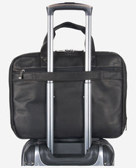 Colombian Leather Top Zip Messenger Bag | Kenneth Cole BLACK