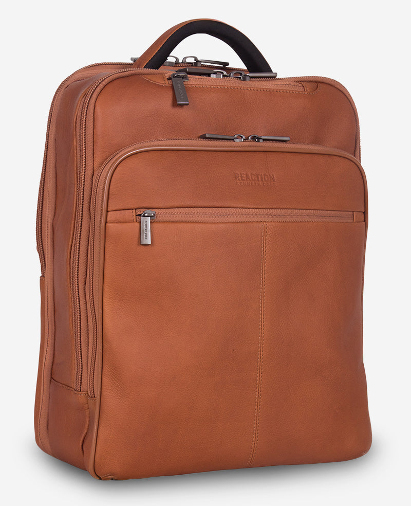 Colombian Leather Backpack | Kenneth Cole COGNAC