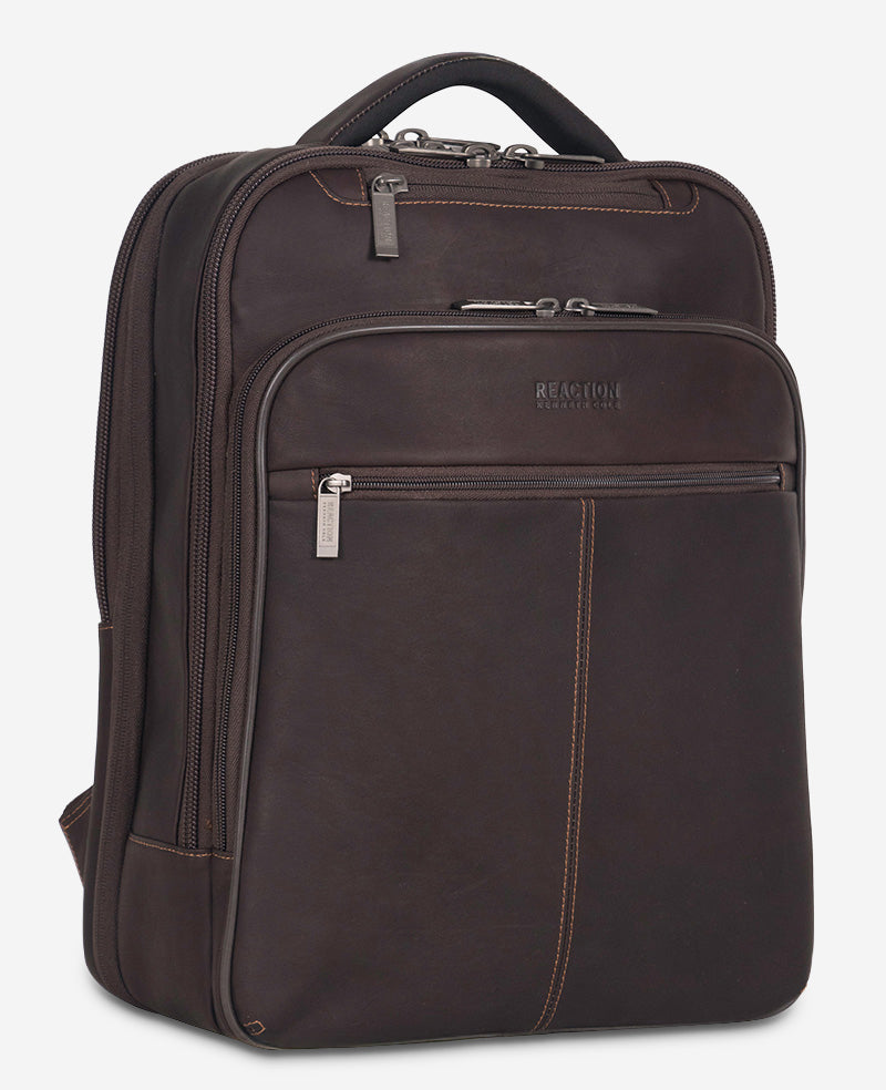 Colombian Leather Backpack | Kenneth Cole BROWN