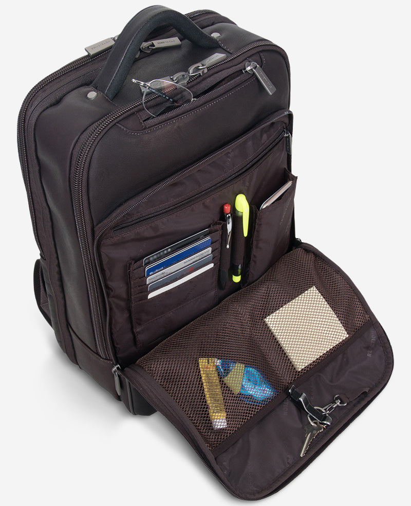 Colombian Leather Backpack | Kenneth Cole BROWN