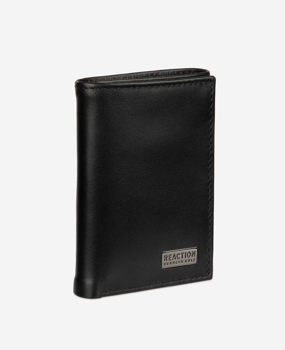 Nappa Leather Trifold Wallet | Kenneth Cole BLACK