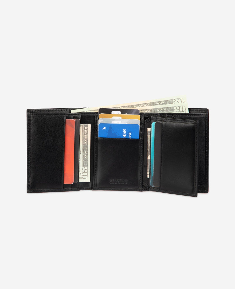Nappa Leather Trifold Wallet | Kenneth Cole BLACK