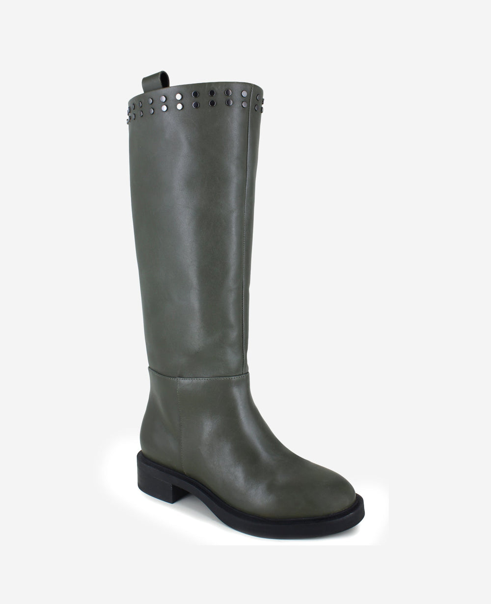 Scorpio Leather Stud Boot | Kenneth Cole CHARCOLE LEATHER