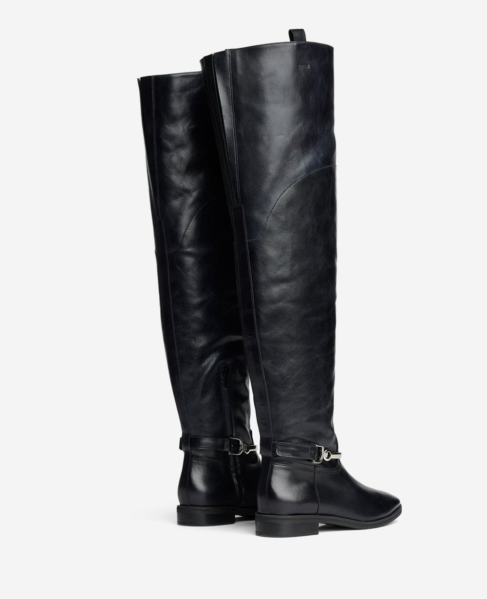 Maza Leather Riding Boot | Kenneth Cole BLACK LEATHER