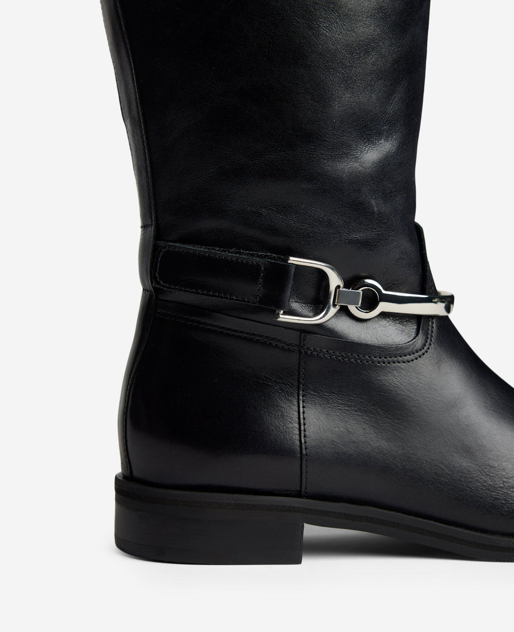 Maza Leather Riding Boot | Kenneth Cole BLACK LEATHER