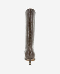 Meryl Leather Croco Bootie | Kenneth Cole DARK BROWN