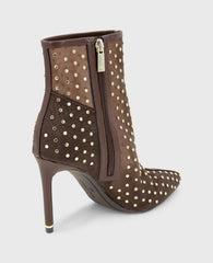 Quincy Mesh Micro Stud Heel Ankle Bootie | Kenneth Cole BROWN MESH