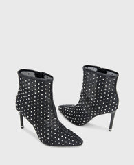 Quincy Mesh Micro Stud Heel Ankle Bootie | Kenneth Cole BLACK MESH