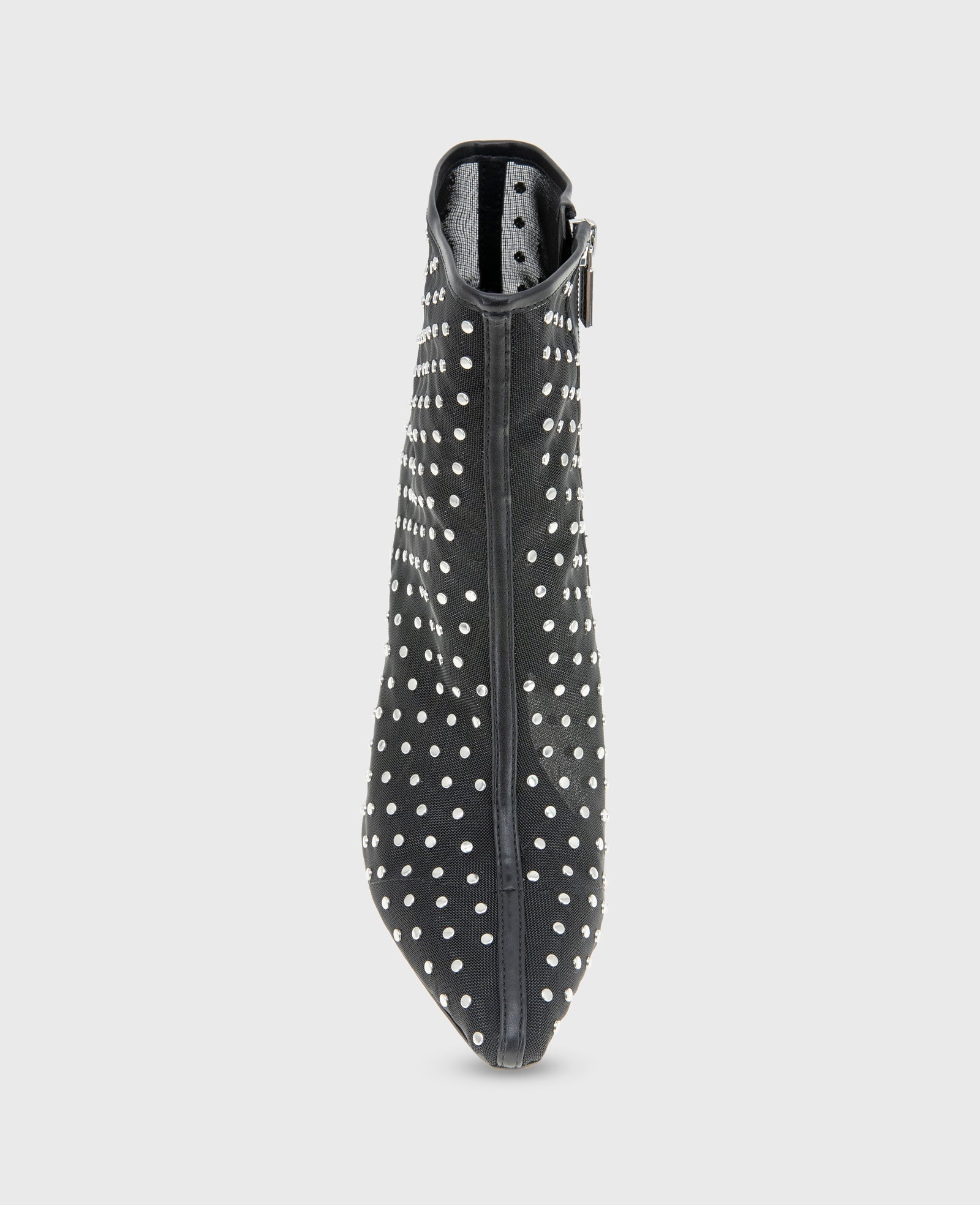 Quincy Mesh Micro Stud Heel Ankle Bootie | Kenneth Cole BLACK MESH