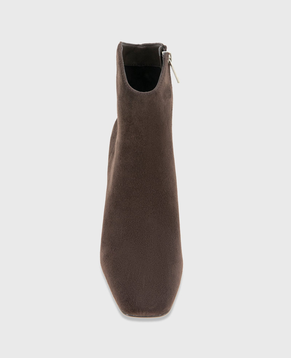 Shop Grizelda Chocolate Suede Heel Boot | Kenneth Cole | Kenneth Cole CHOCOLATE SUEDE