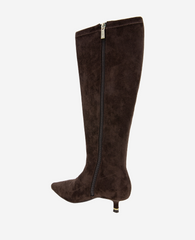 Shop Meridith Stretch Boot in Chocolate Suede | Kenneth Cole | Kenneth Cole CHOCOLATE MICRO