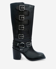Shop Emmett Leather Buckle Tall Boot | Kenneth Cole | Kenneth Cole BLACK LEATHER