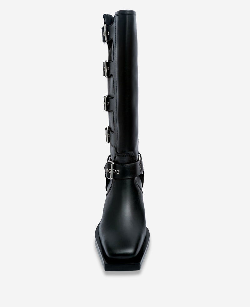 Shop Emmett Leather Buckle Tall Boot | Kenneth Cole | Kenneth Cole BLACK LEATHER