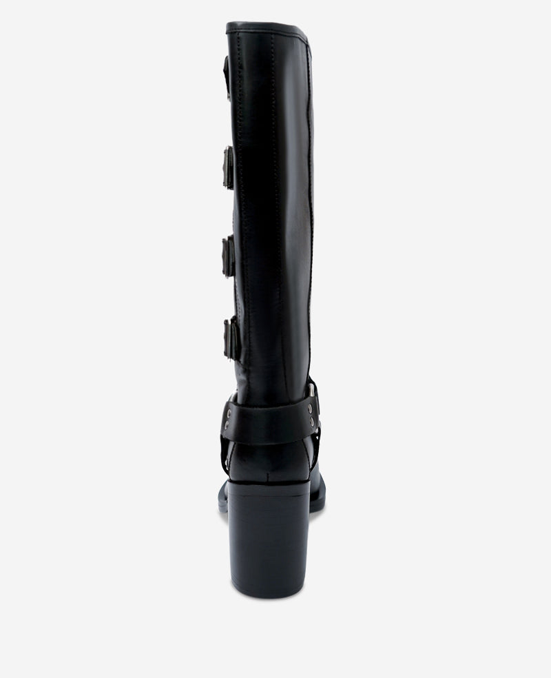 Shop Emmett Leather Buckle Tall Boot | Kenneth Cole | Kenneth Cole BLACK LEATHER