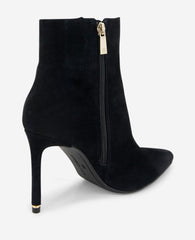 Shop Quincy Suede Heel Ankle Bootie in Black | Kenneth Cole | Kenneth Cole BLACK SUEDE