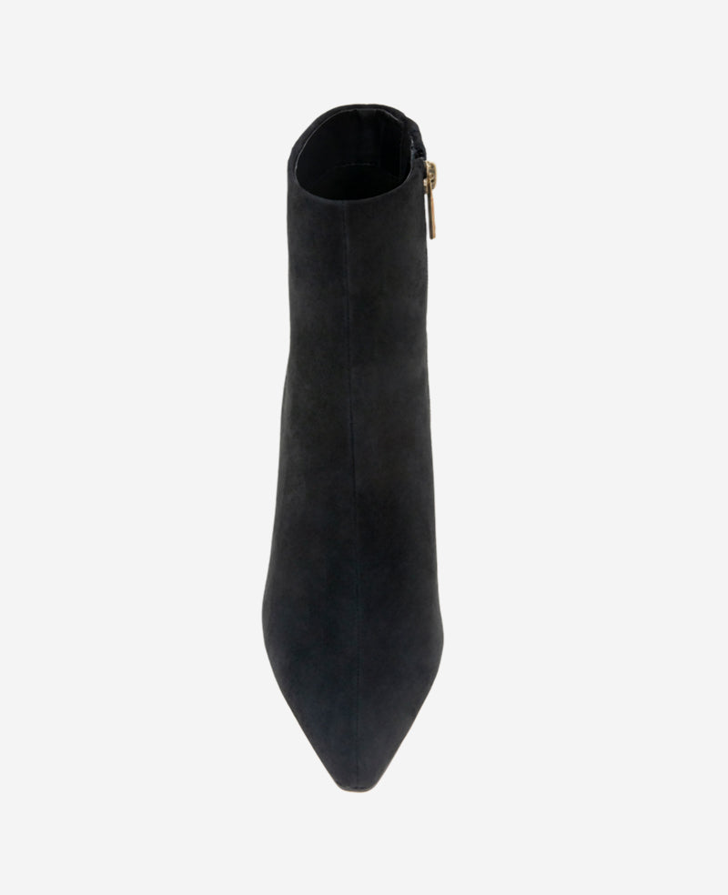 Shop Quincy Suede Heel Ankle Bootie in Black | Kenneth Cole | Kenneth Cole BLACK SUEDE